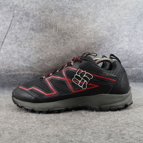 Columbia Shoes Mens 8.5 Athletic Hiking Outdoor Sport Active Omni Tech Black Red - Picture 3 of 15